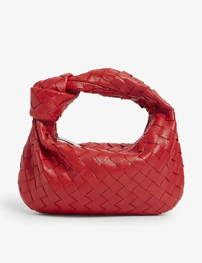 Shop Bottega Veneta Mini Bv Jodie Intrecciato Leather Hobo Bag In Nail Polis/n.p/n.p-s