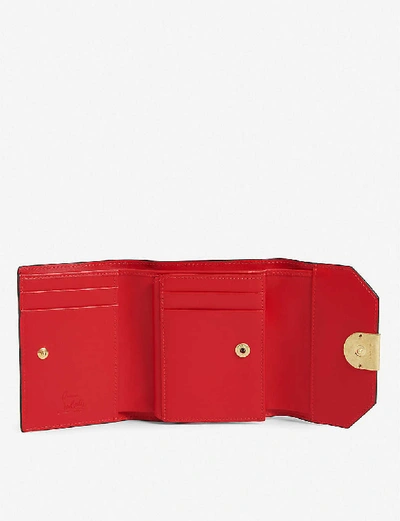 Shop Christian Louboutin Womens Black Elisa Compact Wallet Calf P 1size