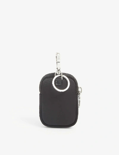 Shop Prada Trick Carabiner-clip Nylon Pouch In Nero