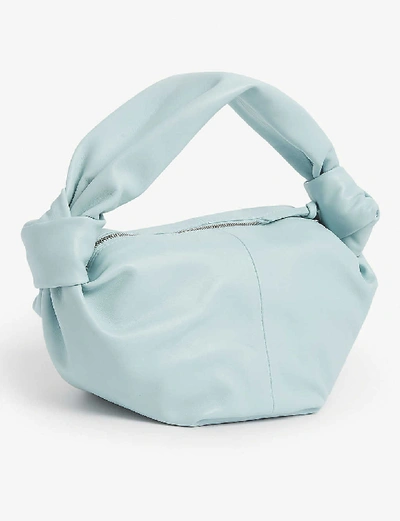 Shop Bottega Veneta Mini Leather Top-handle Bag In Spearmint/spearmi-si