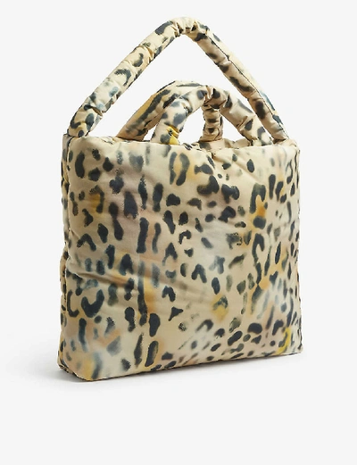 Shop Kassl Editions Padded Oversized Tote Bag In Leopard