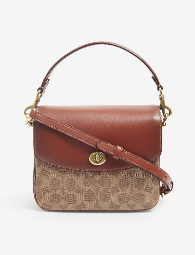 Shop Coach Women's B4/tan Rust Cassie 19 Coated-canvas And Leather Cross-body Bag