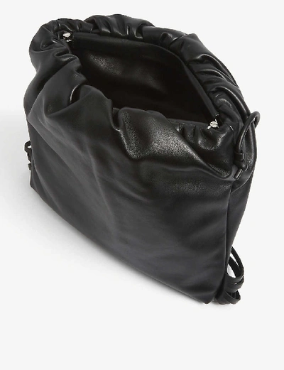 Shop Bottega Veneta Fringed Leather Shoulder Bag In Black-silver