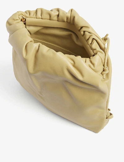 Shop Bottega Veneta Fringed Leather Shoulder Bag In Tapioca-gold