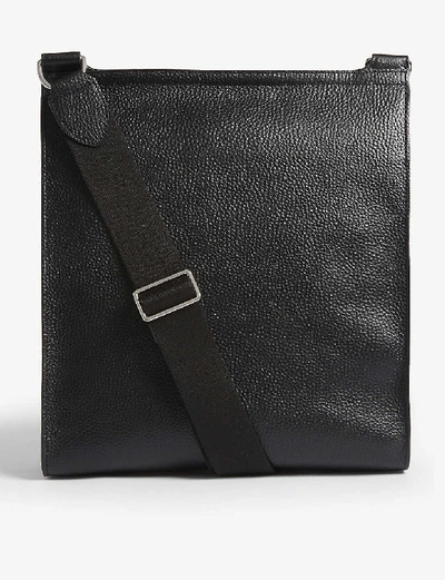 Shop Mulberry Women's Black Slvr Hrdwr Antony Large Grained-leather Messenger Bag