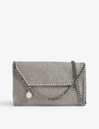 Stella Mccartney Falabella Mini Crossbody Bag In Light Grey