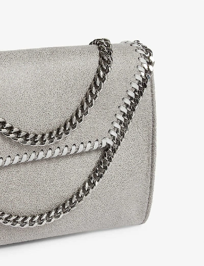 Stella Mccartney Falabella Mini Crossbody Bag In Light Grey