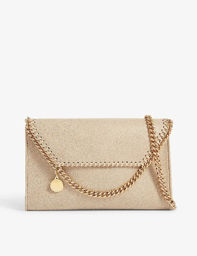 Shop Stella Mccartney Women's Clotted Cream/gold Falabella Cross-body Bag