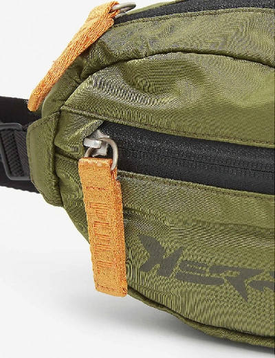 Shop Heron Preston Techno Logo-printed Woven Belt Bag
