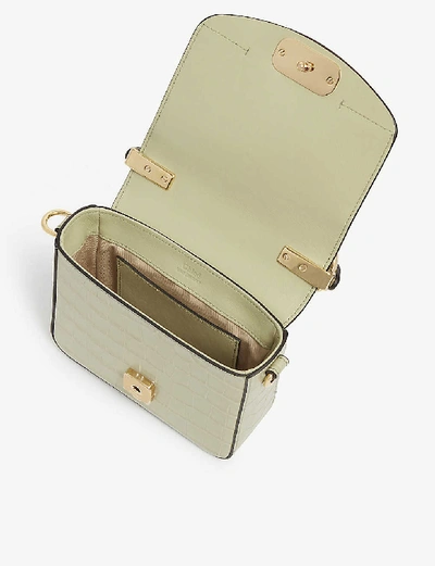 Shop Chloé C Toaster Croc-embossed Mini Leather Shoulder Bag
