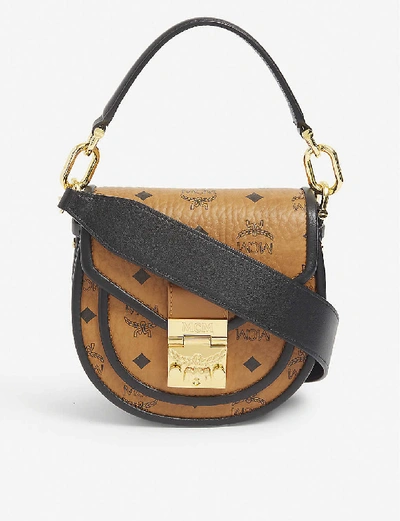 Shop Mcm Patricia Leather Mini Shoulder Bag