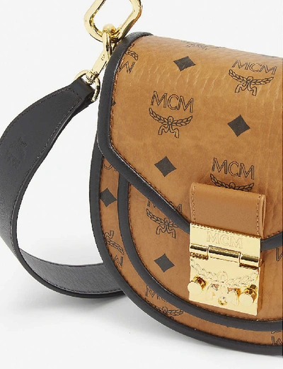 Shop Mcm Patricia Leather Mini Shoulder Bag