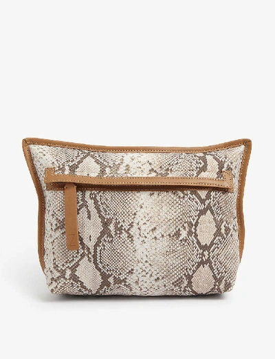 Shop Zimmermann Snakeskin-printed Canvas Pouch