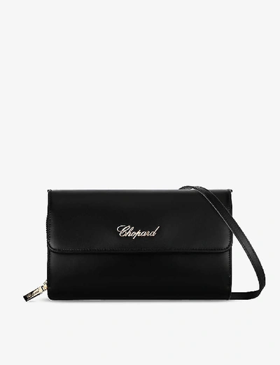 Shop Chopard Womens Black Tokyo Leather Shoulder Bag