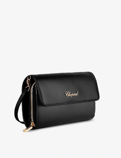 Shop Chopard Womens Black Tokyo Leather Shoulder Bag