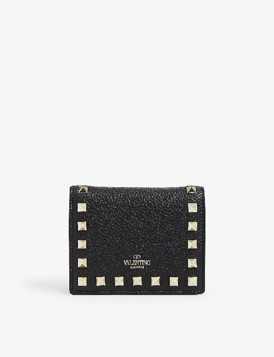 Shop Valentino Rockstud Leather Wallet