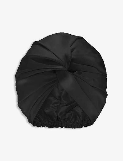 Shop Slip Black Double-lined Silk Turban