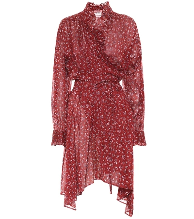 Shop Isabel Marant Étoile Pamela Cotton Voile Minidress In Red