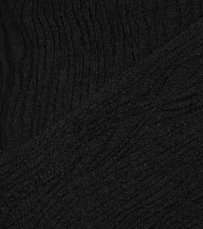 Shop Off-white Asymmetric Moire Minidress In Black