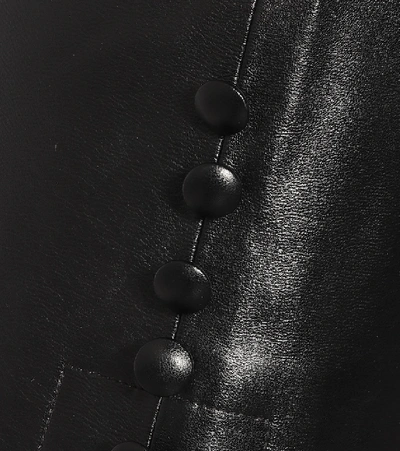Shop Matériel Tbilisi Faux Leather Miniskirt In Black