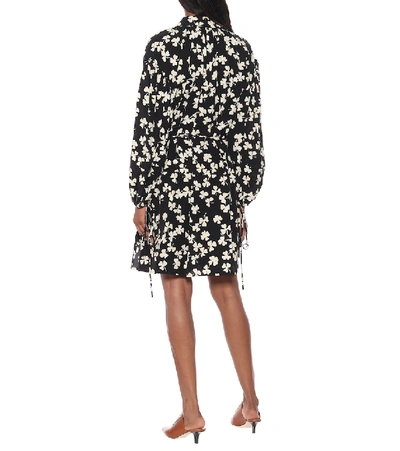 Shop Loewe Printed Dress In Black