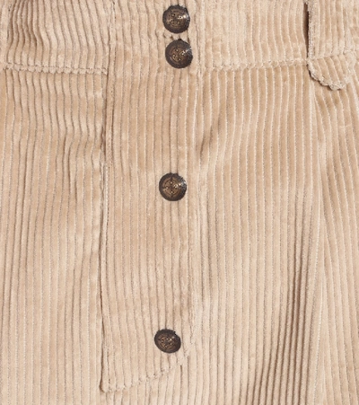Etro High-rise Corduroy Straight Pants In Beige