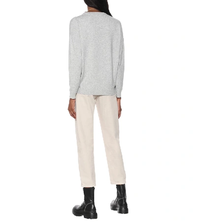 Shop Brunello Cucinelli Wool, Cashmere And Silk Sweater In Grey