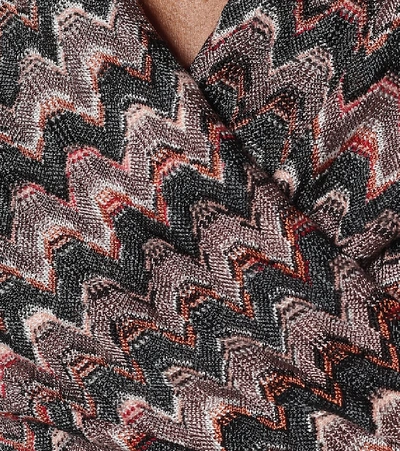 Shop Missoni Knit Midi Dress In Multicoloured