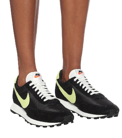 Shop Nike Daybreak Suede-trimmed Sneakers In Black