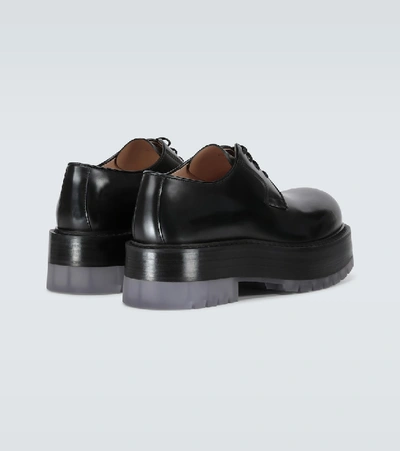 Shop Bottega Veneta Derby Shoes With Platform Soles In Black