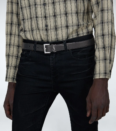 Saint Laurent Men's Ysl Cintura Milo In Black