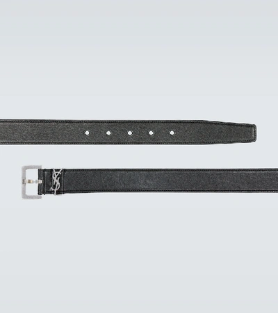 Saint Laurent Men's Ysl Cintura Milo In Black