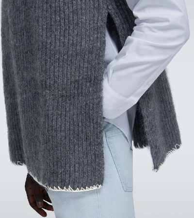 Shop Maison Margiela Wool And Mohair Sleeveless Sweater In Grey