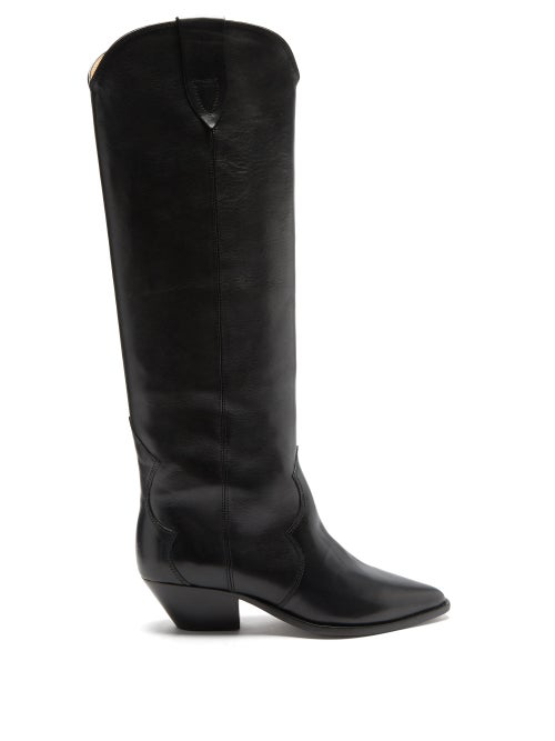 Isabel Marant Denvee Pointtoe Leather Kneehigh Boots In