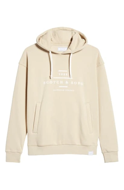 Shop Scotch & Soda Hooded Sweatshirt In Natural Cloth