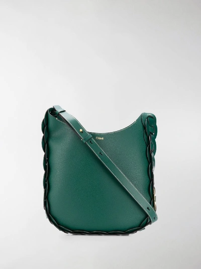 Shop Chloé Medium Darryl Shoulder Bag In Green