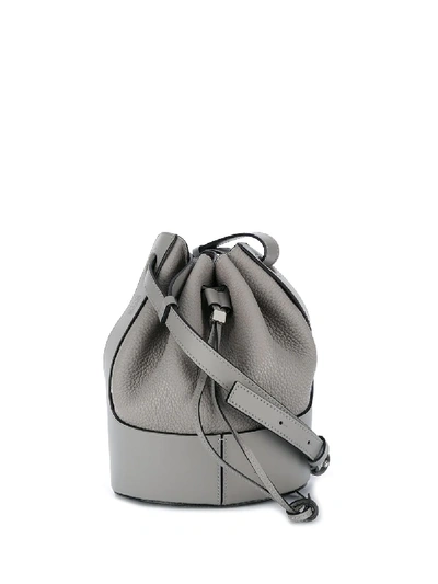 Shop Loewe Small Balloon Bucket Bag In Grey