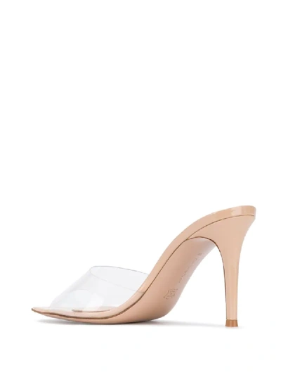 Shop Gianvito Rossi Elle 95mm Sheer Mules In Neutrals