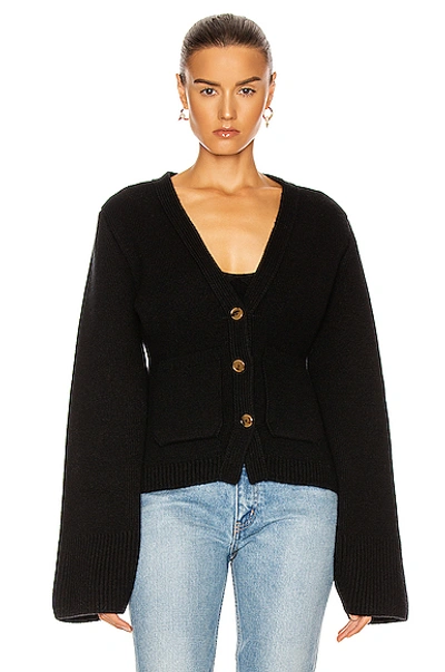 Khaite Scarlet Knitted Cardigan In Blue