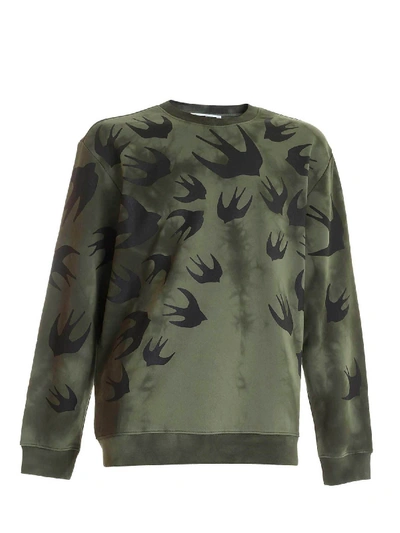 Shop Mcq By Alexander Mcqueen Swallow Sweatshirt In Green