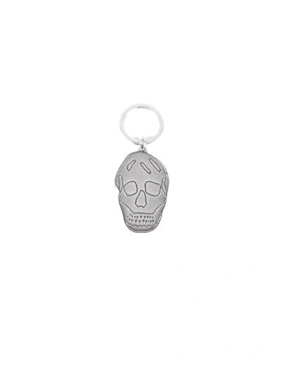 Shop Alexander Mcqueen Skull Key Ring In Silver Color