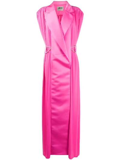 Shop Maison Rabih Kayrouz Belted Blazer Gown In Pink