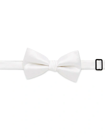 Shop Saks Fifth Avenue Solid Silk Bow Tie In Navy