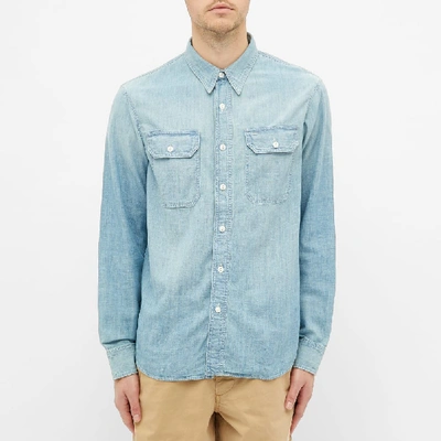 Shop Rrl Illinois Denim Shirt In Blue