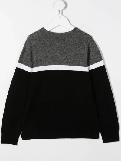 Shop Givenchy Colour-block Jumper In Black