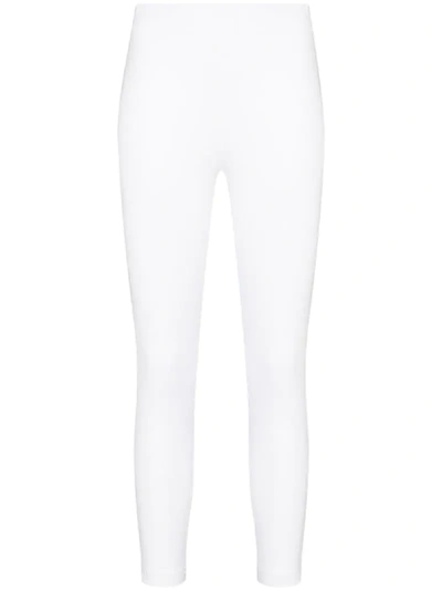 Shop Skin High-waisted Cotton Leggings In White