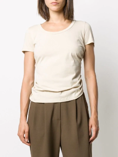 Shop Jacquemus Le T-shirt Sprezza Knotted T-shirt In Neutrals