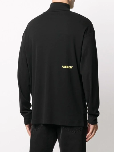 Shop Ambush Roll Neck Long-sleeve T-shirt In Black