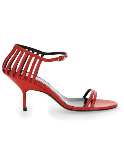 Shop Pierre Hardy Mini Cage Sandals In Red