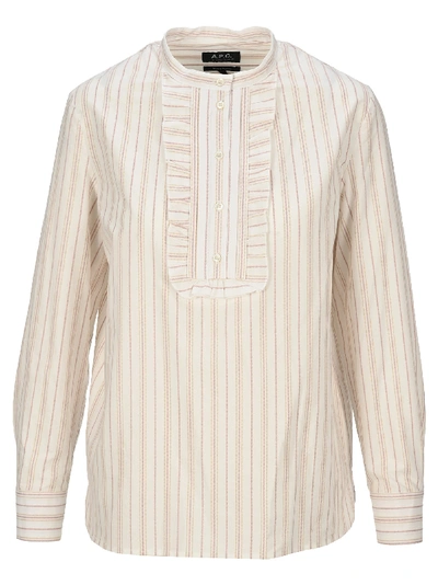 Shop A.p.c. Madeleine Blouse In White Rose
